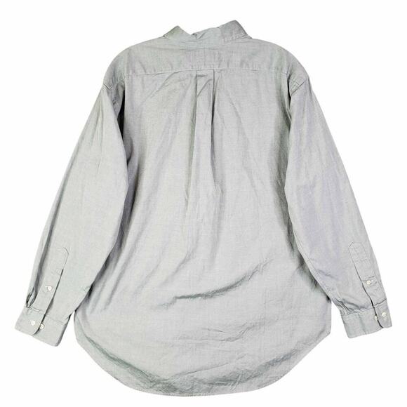 Polo Ralph Lauren Oxford Shirt Mens Size 16.5 Solid Blue LS Button Down - Picture 3 of 8